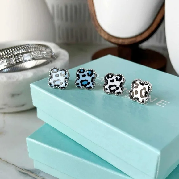 Park Lane Sky Blue Leopard 🐆 Earrings✨✨ - Picture 4 of 4